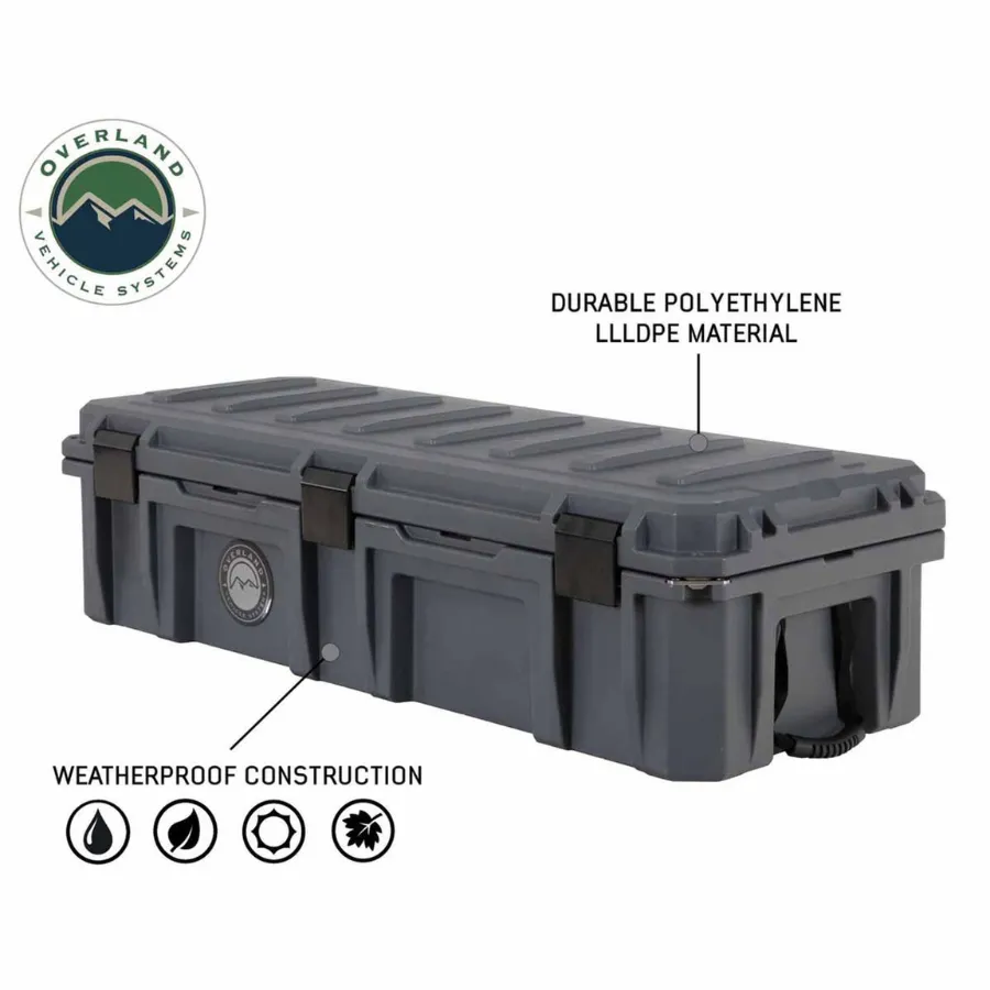 OVS D.B.S. - Dark Grey 117 QT Dry Box With Drain and Bottle Opener