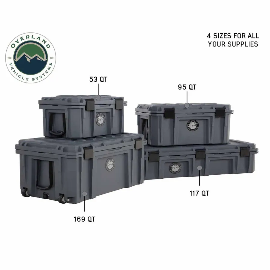 OVS D.B.S. - Dark Grey 117 QT Dry Box With Drain and Bottle Opener