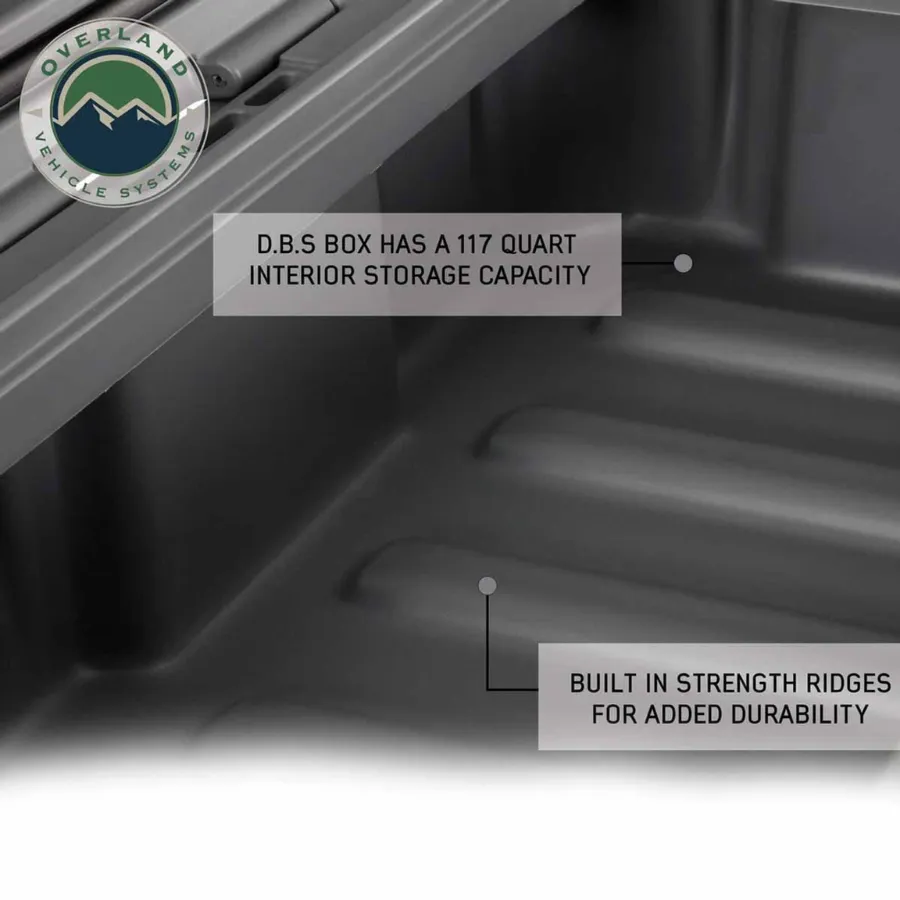 OVS D.B.S. - Dark Grey 117 QT Dry Box With Drain and Bottle Opener