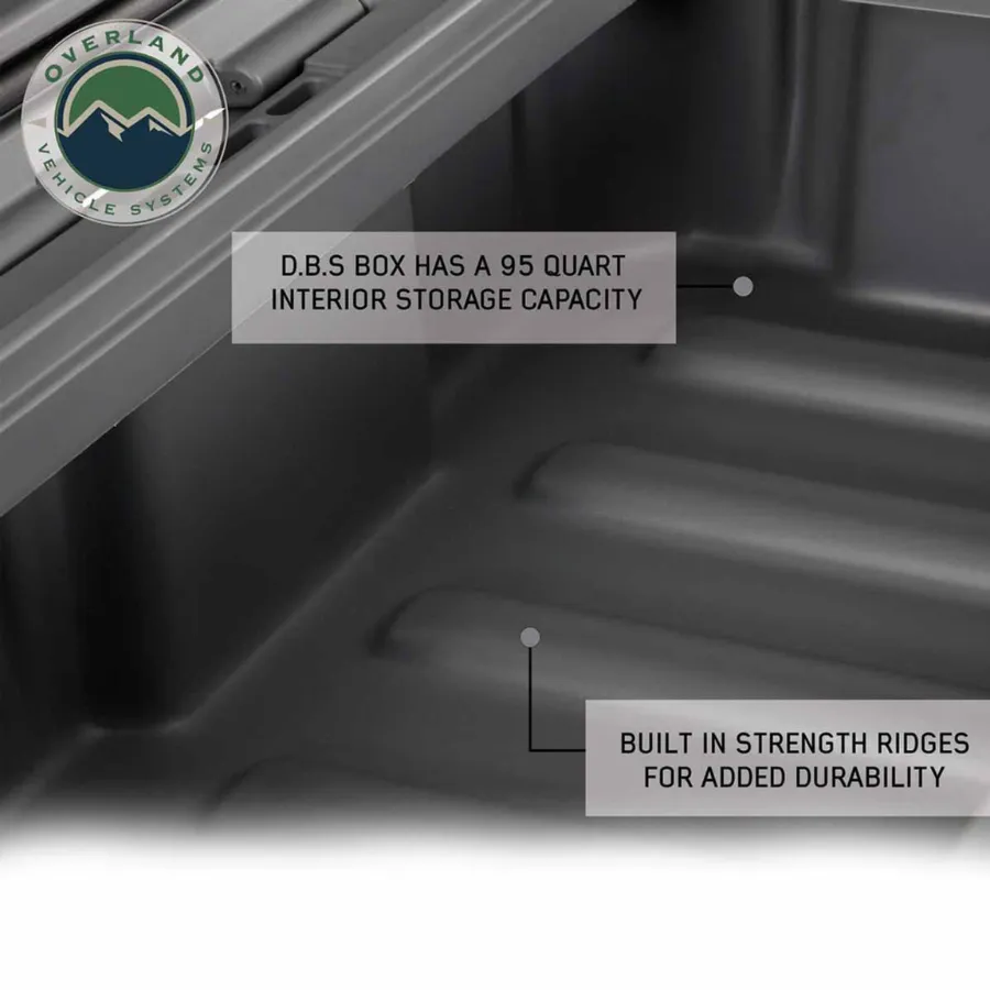 OVS D.B.S. - Dark Grey 169 QT Dry Box with Wheels, Drain, and Bottle Opener