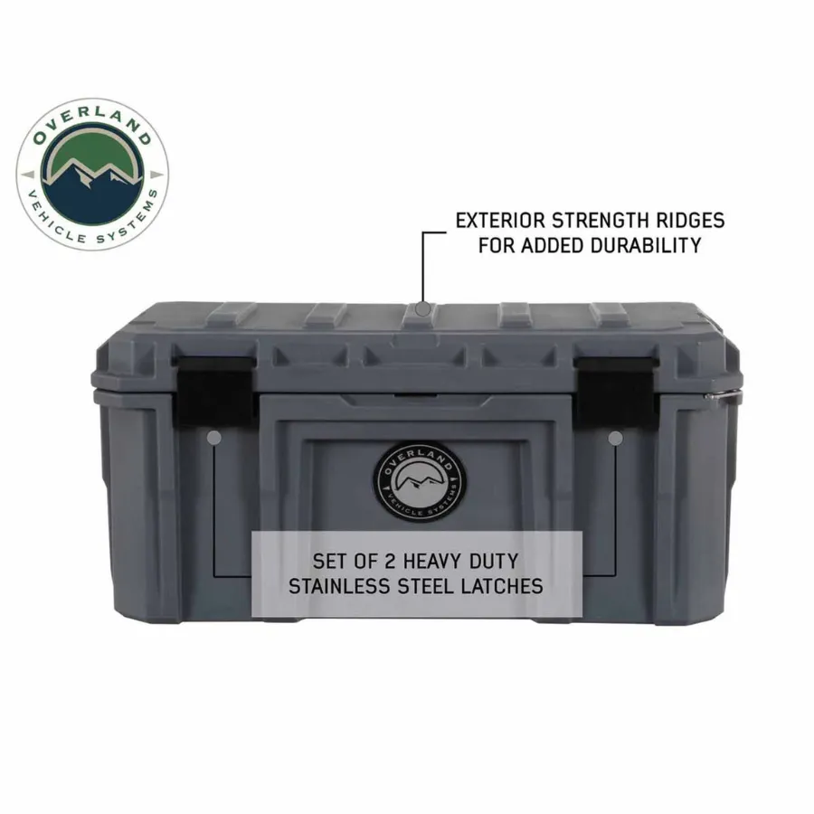 OVS D.B.S. - Dark Grey 95 QT Dry Box With Drain and Bottle Opener