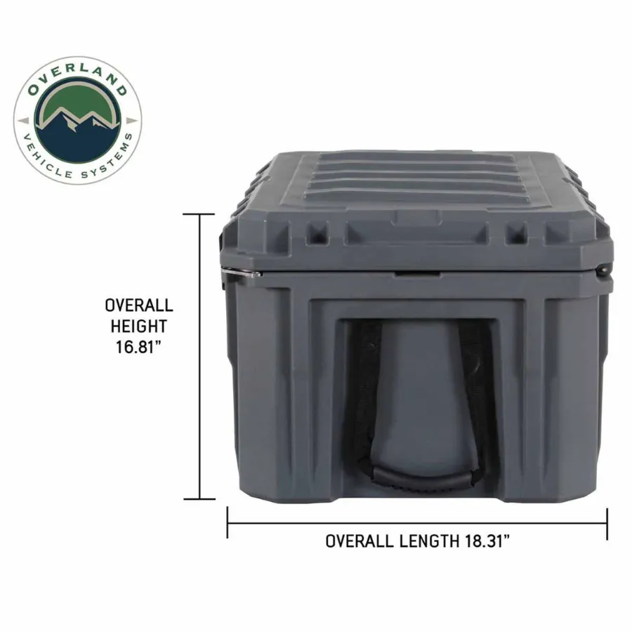 OVS D.B.S. - Dark Grey 95 QT Dry Box With Drain and Bottle Opener