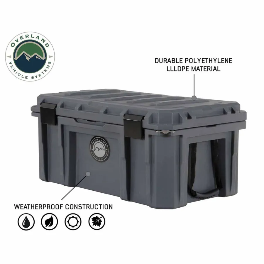 OVS D.B.S. - Dark Grey 95 QT Dry Box With Drain and Bottle Opener