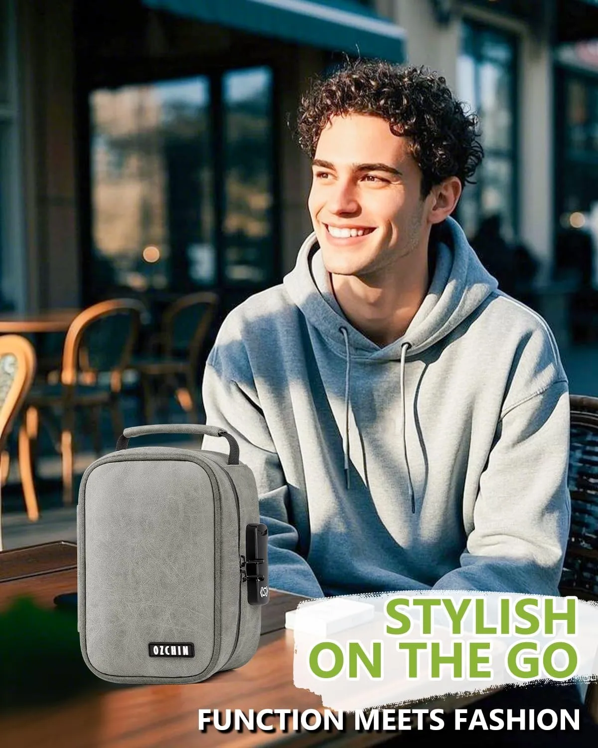 OZCHIN Smell Proof Bag with Combination Lock Tobacco Pipe Pouch Bag File Organizer Case Container Medicine Lock Box Odorless Storage Bag Great Gift for Friend
