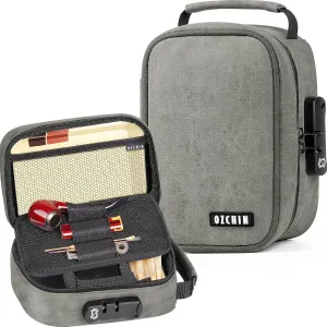 OZCHIN Smell Proof Bag with Combination Lock Tobacco Pipe Pouch Bag File Organizer Case Container Medicine Lock Box Odorless Storage Bag Great Gift for Friend