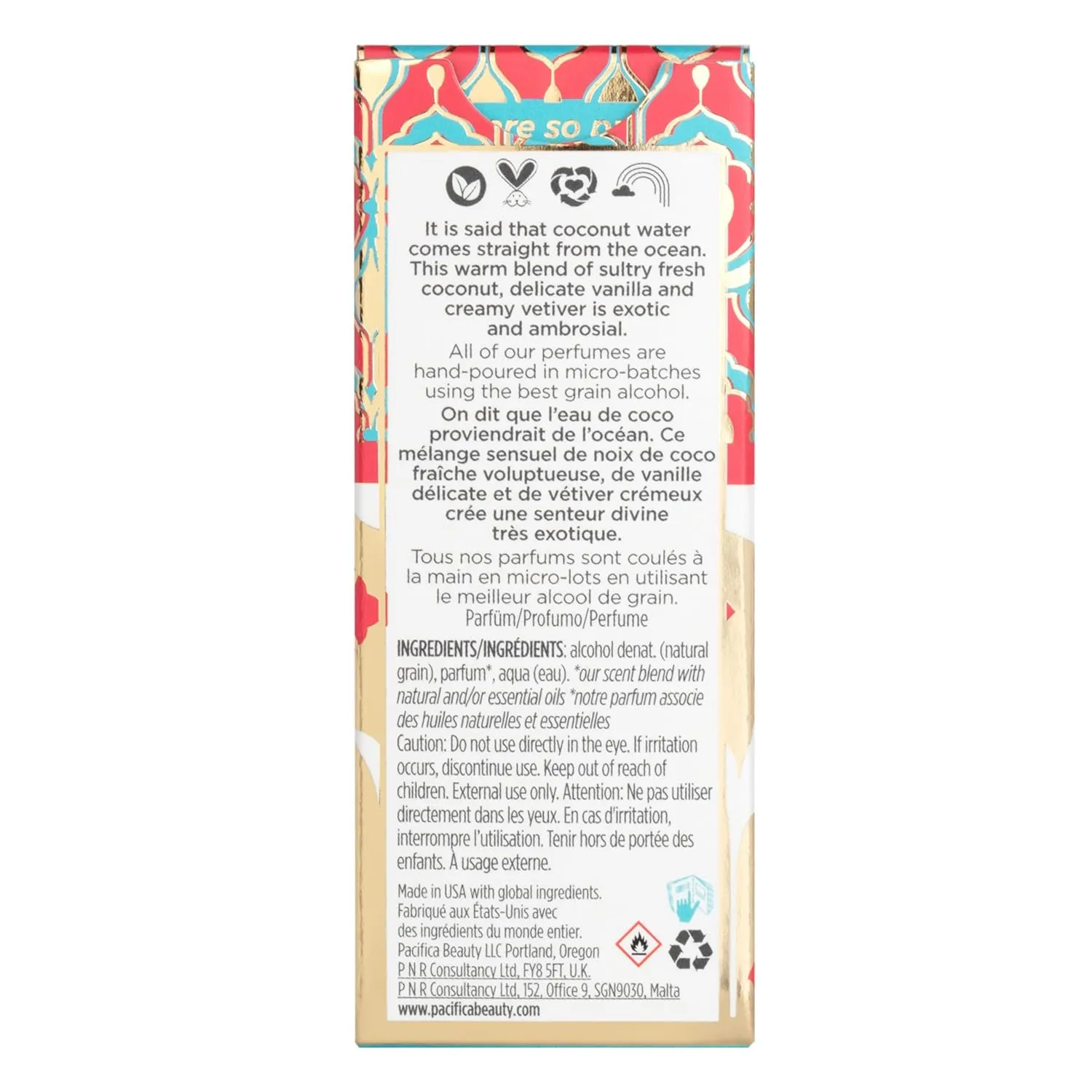 Pacifica Indian Coconut Nectar Perfume Spray – Tropical Vanilla & Coconut Fragrance, Layerable Beachy Perfume for Women, Clean, Non-Toxic, Vegan & Cruelty-Free Formula, All-Day Long Lasting