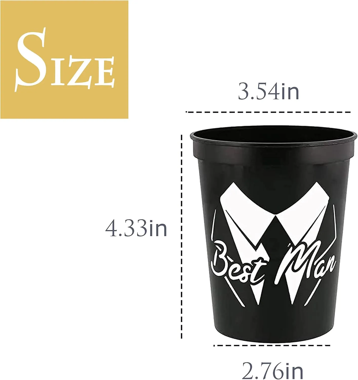 Party Gifts & Beyond Bachelor Party Cups 13PCS Team Groomsman Plastic Cups Best Man Cup for Wedding(Squiggle)