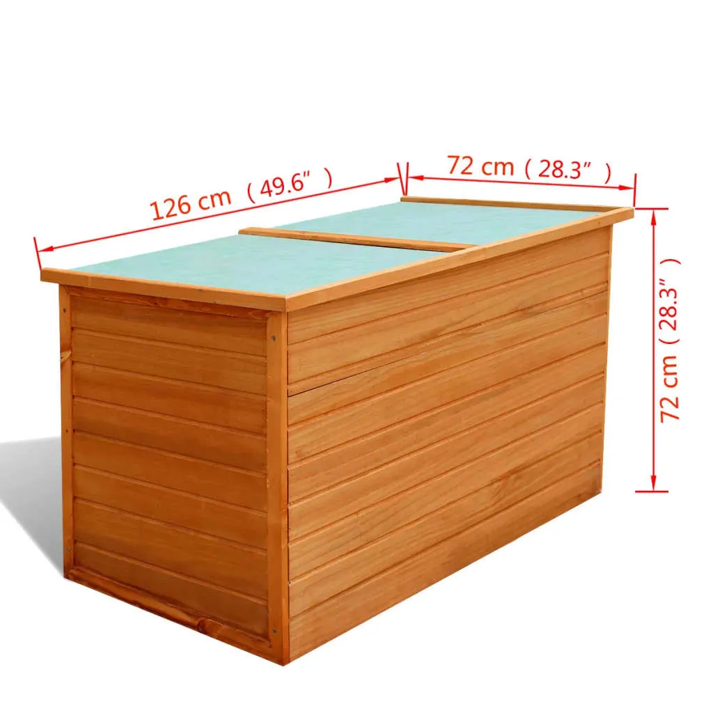 Patio Storage Box 49.6"x28.3"x28.3" Wood
