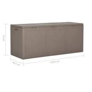 Patio Storage Box 71.3 gal Brown PP Rattan