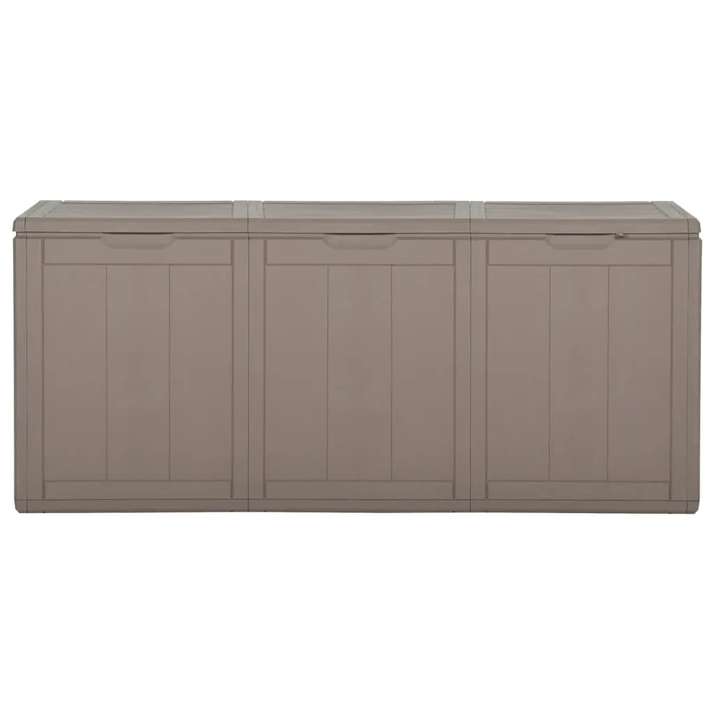 Patio Storage Box 71.3 gal Brown PP Rattan
