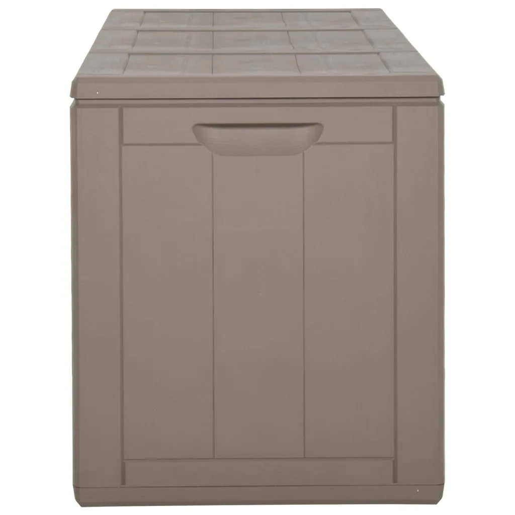 Patio Storage Box 71.3 gal Brown PP Rattan