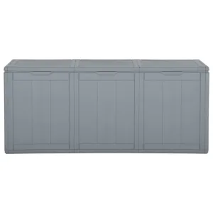 Patio Storage Box 71.3 gal Gray PP Rattan