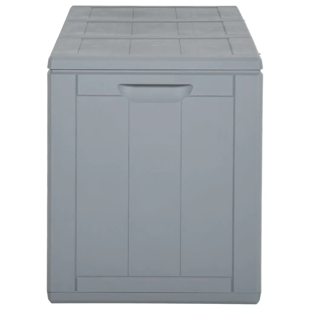 Patio Storage Box 71.3 gal Gray PP Rattan