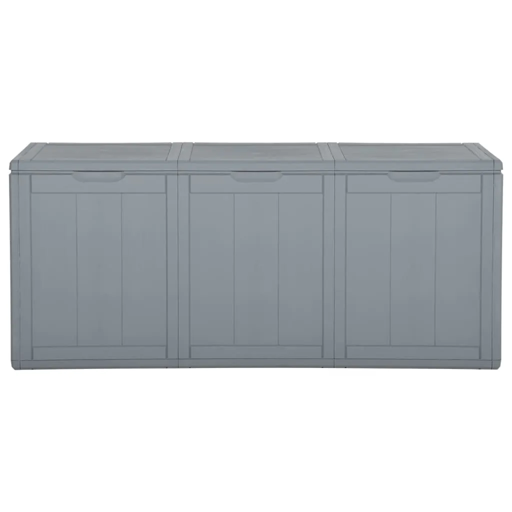 Patio Storage Box 71.3 gal Gray PP Rattan