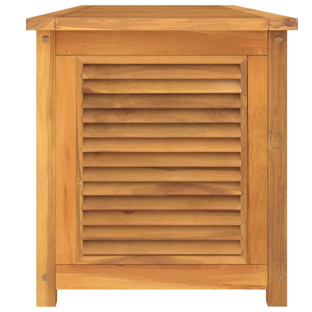Patio Storage Box Outdoor Cushion Storage with Bag Solid Wood Teak