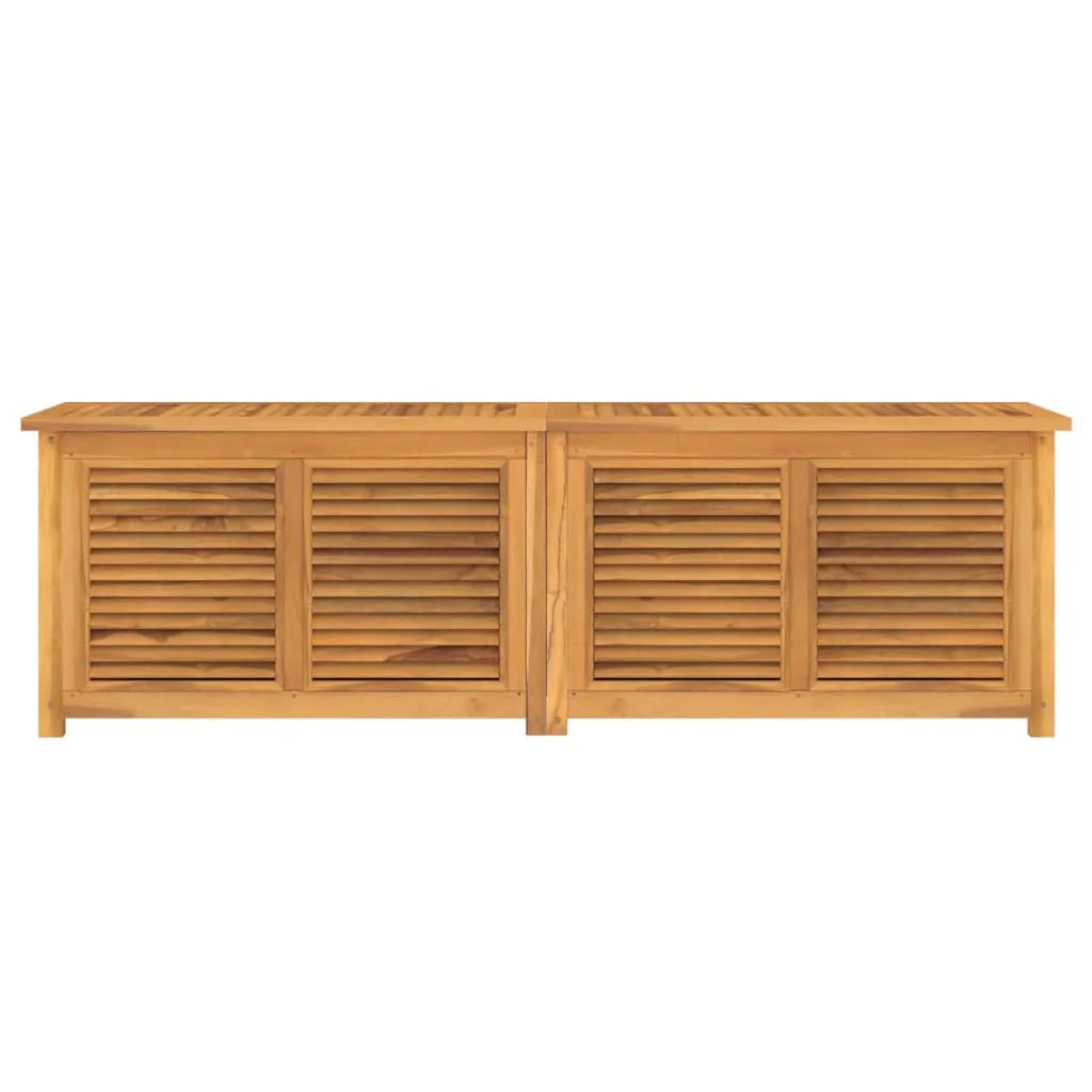 Patio Storage Box Outdoor Cushion Storage with Bag Solid Wood Teak