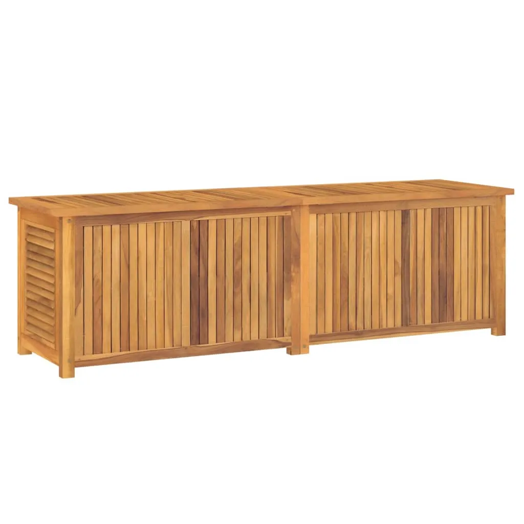 Patio Storage Box Outdoor Cushion Storage with Bag Solid Wood Teak