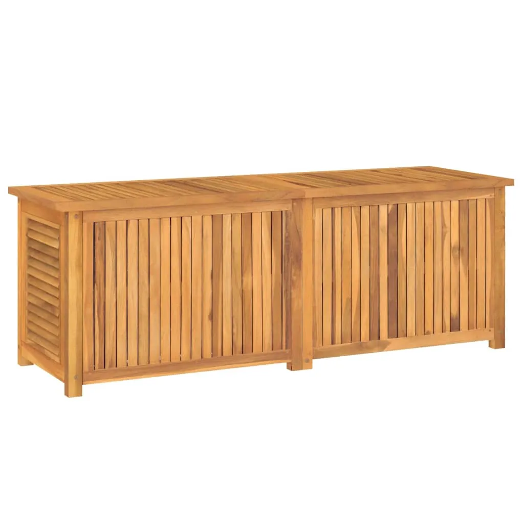 Patio Storage Box Outdoor Cushion Storage with Bag Solid Wood Teak