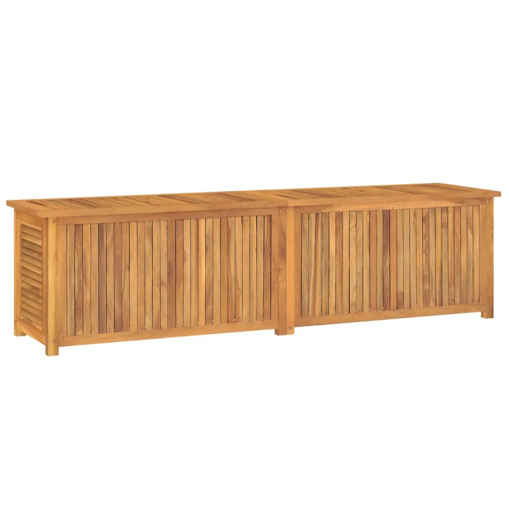 Patio Storage Box Outdoor Cushion Storage with Bag Solid Wood Teak