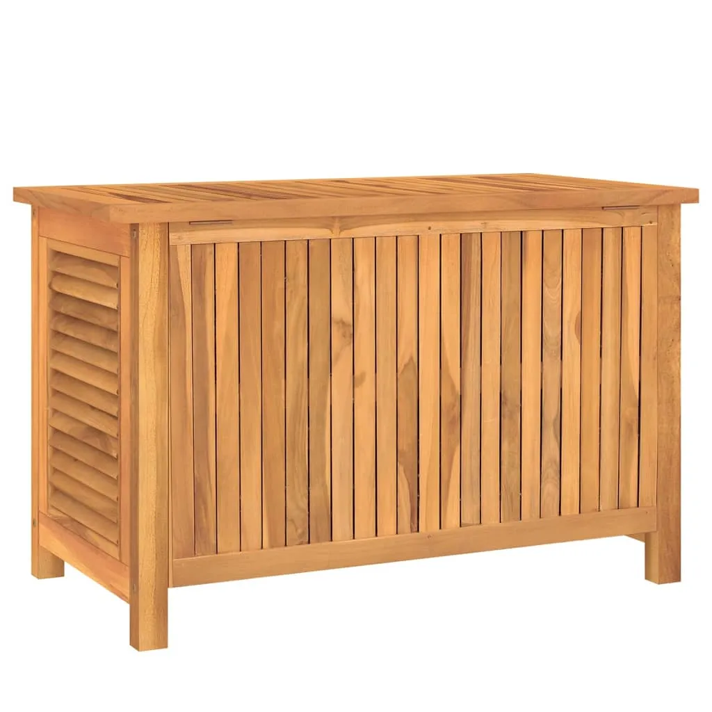 Patio Storage Box Outdoor Cushion Storage with Bag Solid Wood Teak
