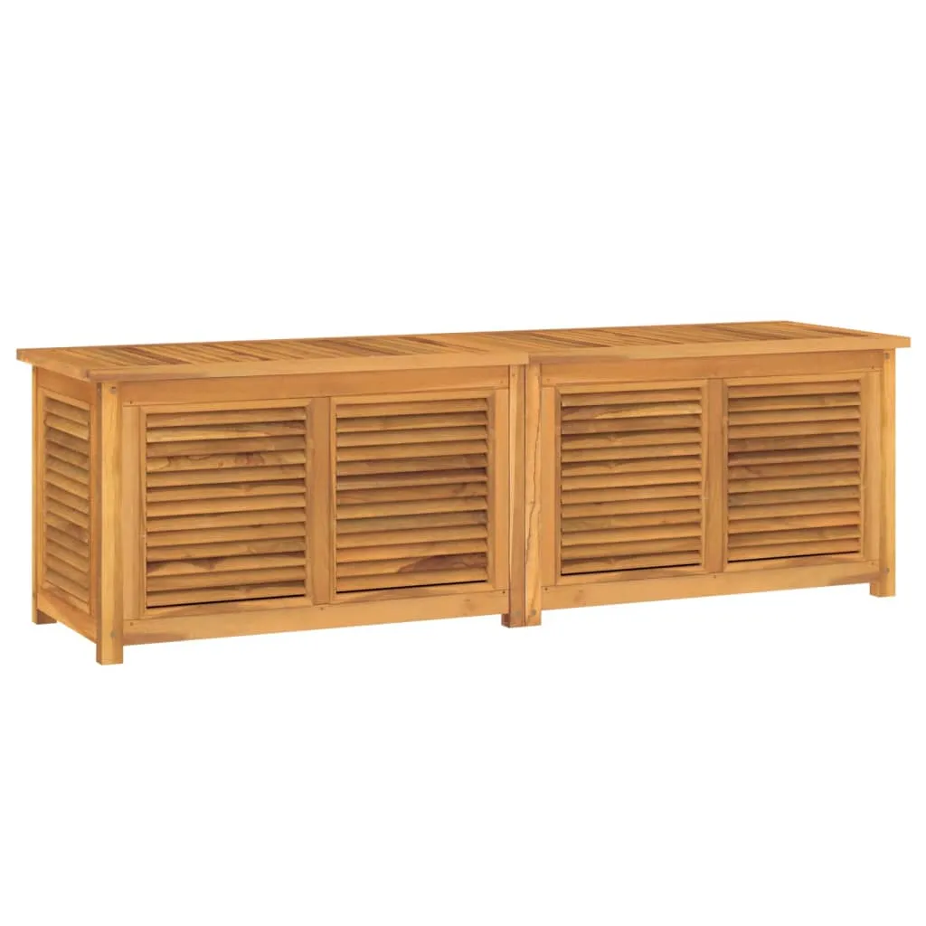 Patio Storage Box Outdoor Cushion Storage with Bag Solid Wood Teak
