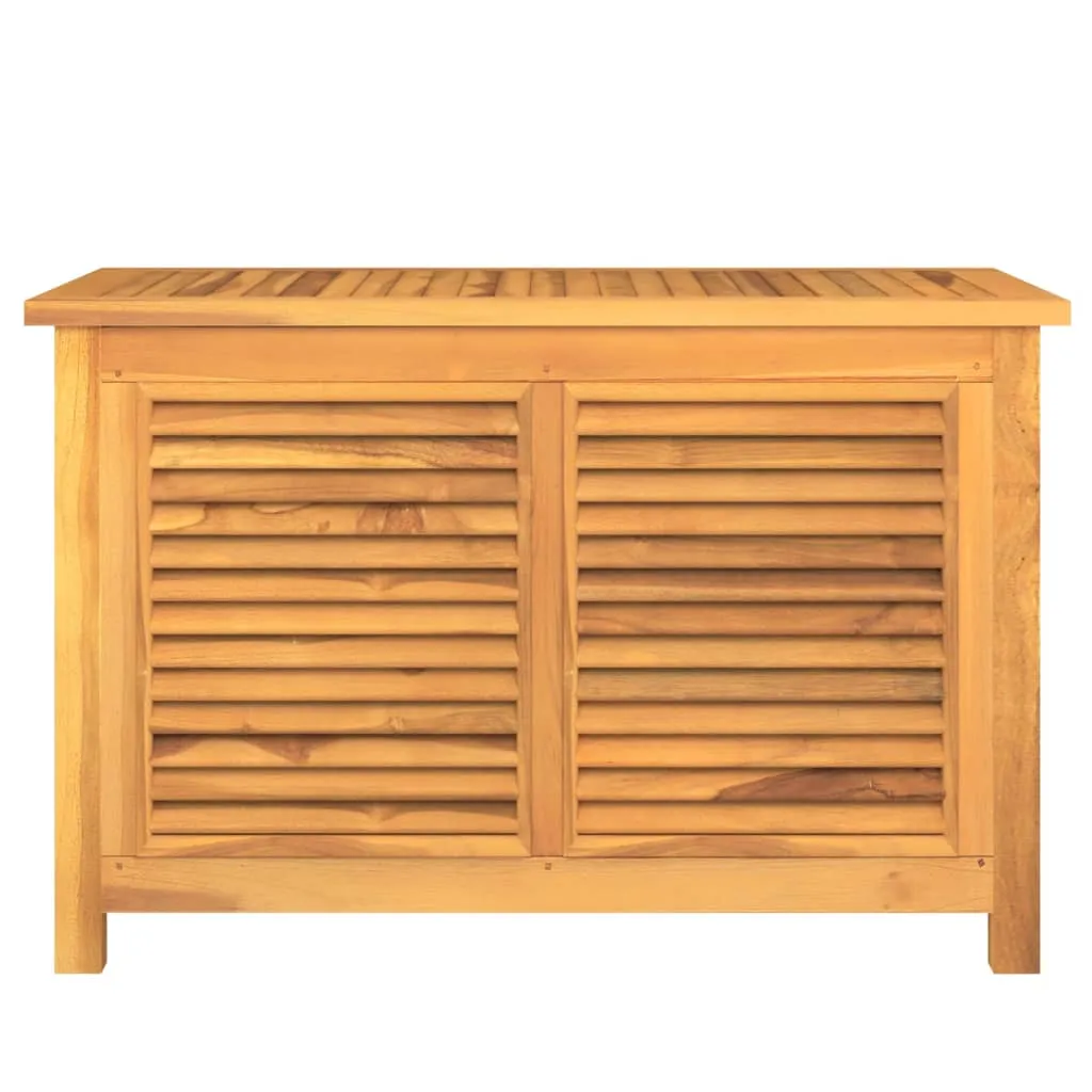 Patio Storage Box Outdoor Cushion Storage with Bag Solid Wood Teak