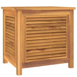 Patio Storage Box Outdoor Cushion Storage with Bag Solid Wood Teak