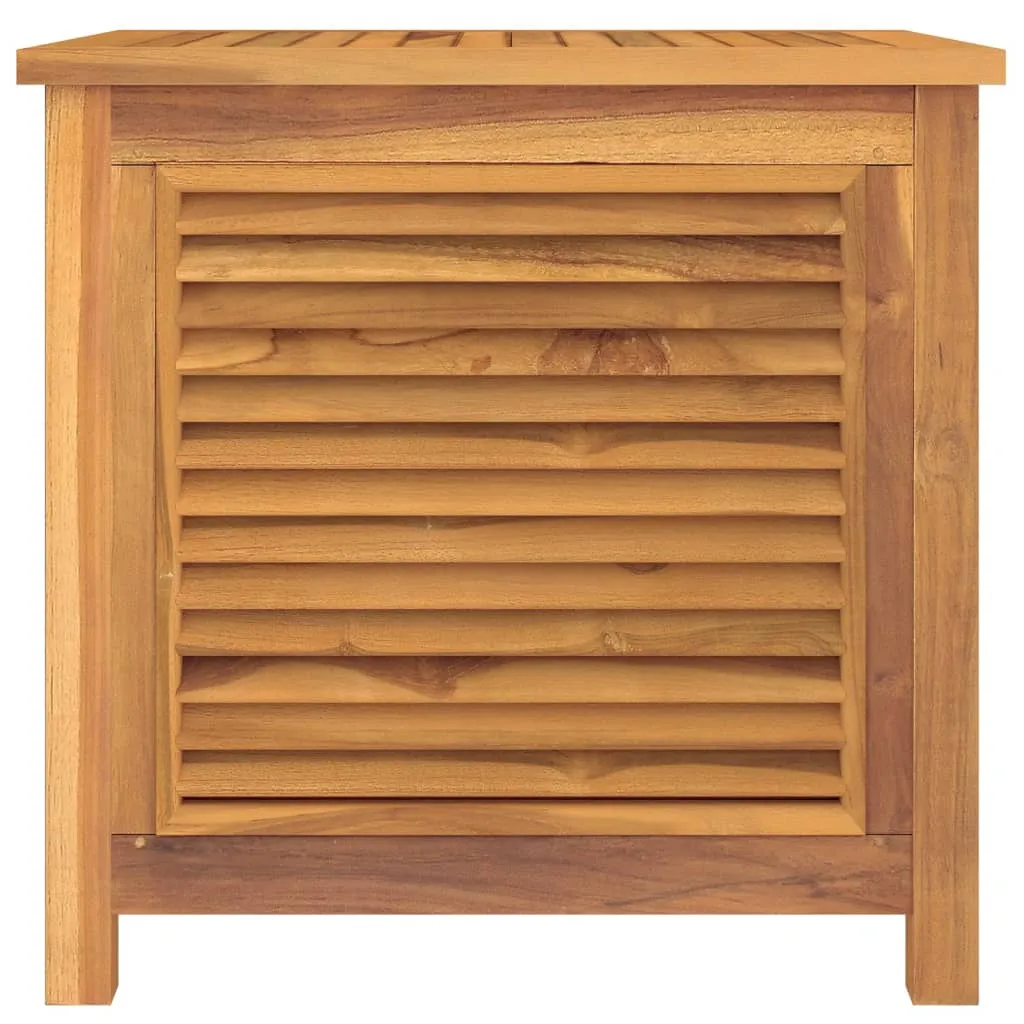 Patio Storage Box Outdoor Cushion Storage with Bag Solid Wood Teak