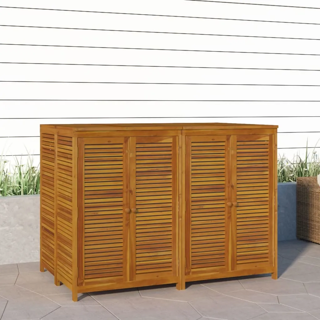 Patio Storage Box Outdoor Lockable Storage Tool Chest Solid Wood Acacia