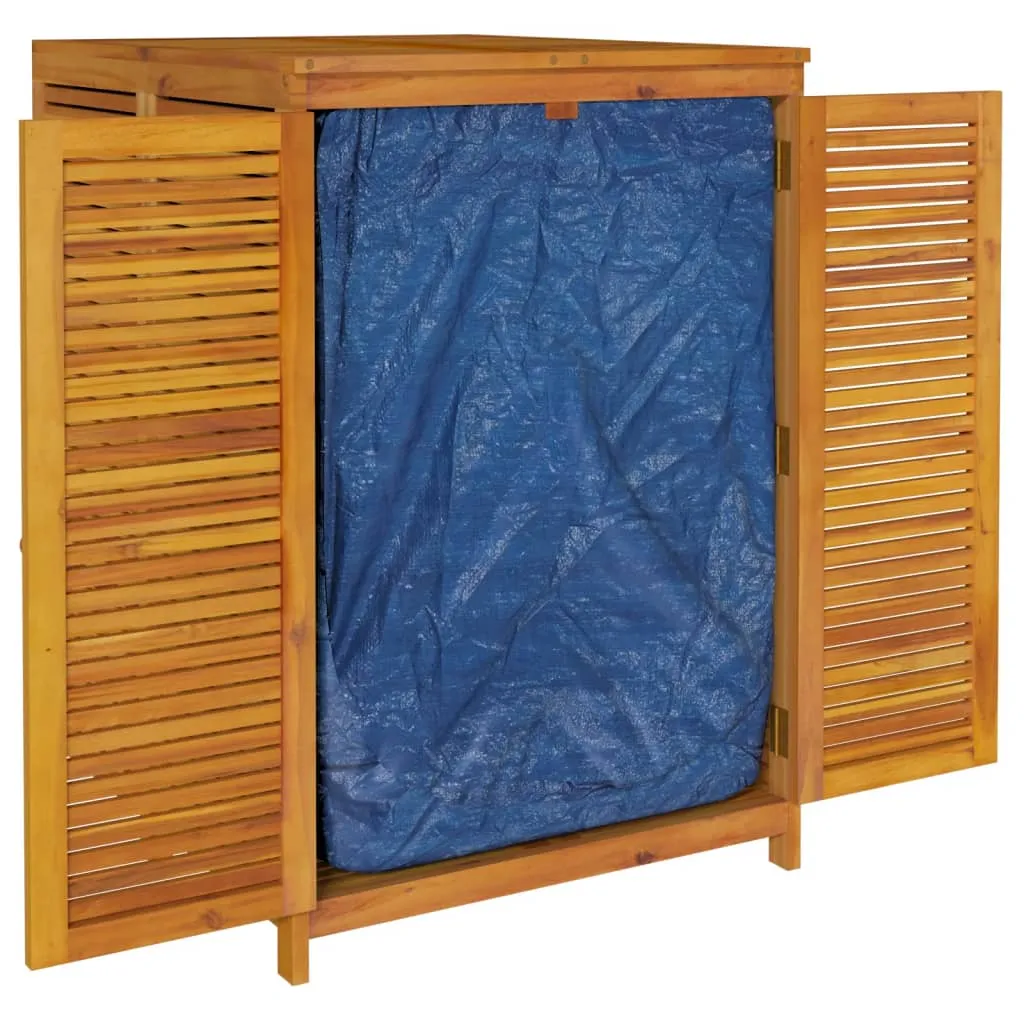 Patio Storage Box Outdoor Lockable Storage Tool Chest Solid Wood Acacia