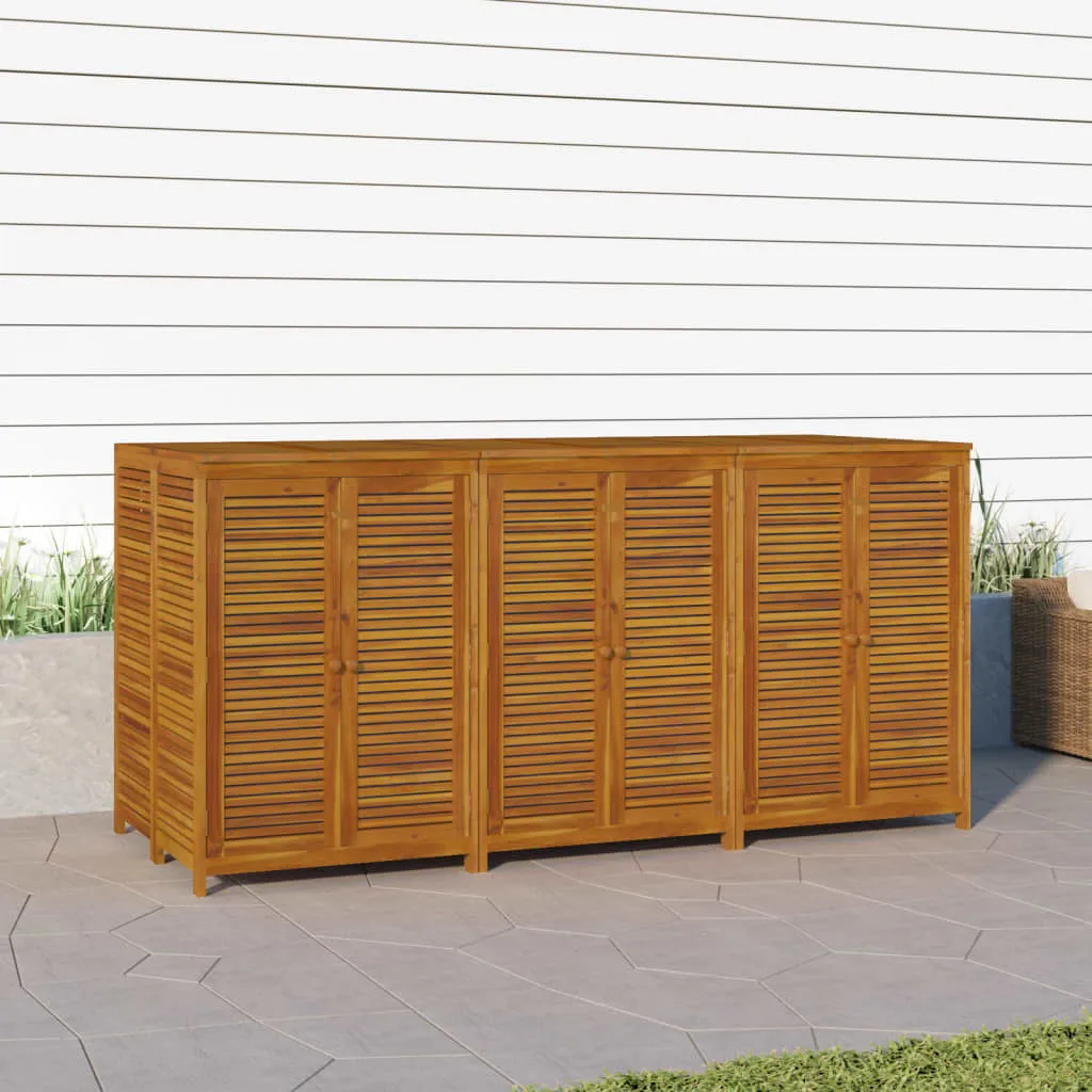 Patio Storage Box Outdoor Lockable Storage Tool Chest Solid Wood Acacia