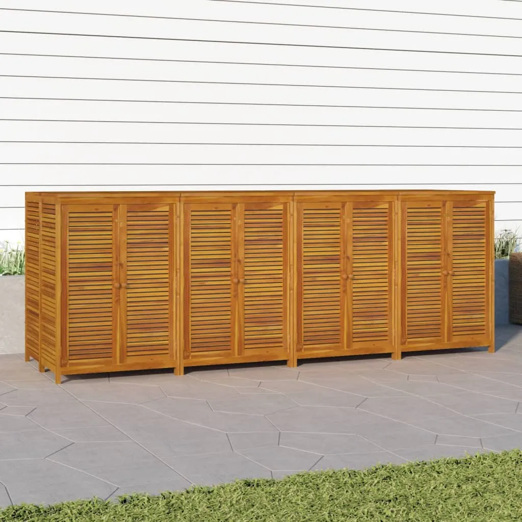 Patio Storage Box Outdoor Lockable Storage Tool Chest Solid Wood Acacia