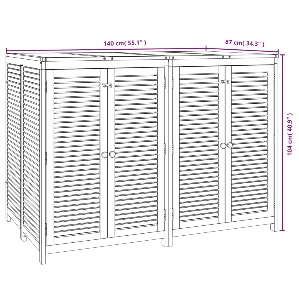 Patio Storage Box Outdoor Lockable Storage Tool Chest Solid Wood Acacia