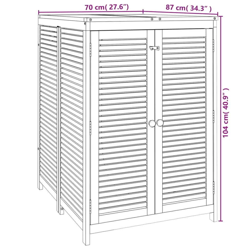 Patio Storage Box Outdoor Lockable Storage Tool Chest Solid Wood Acacia