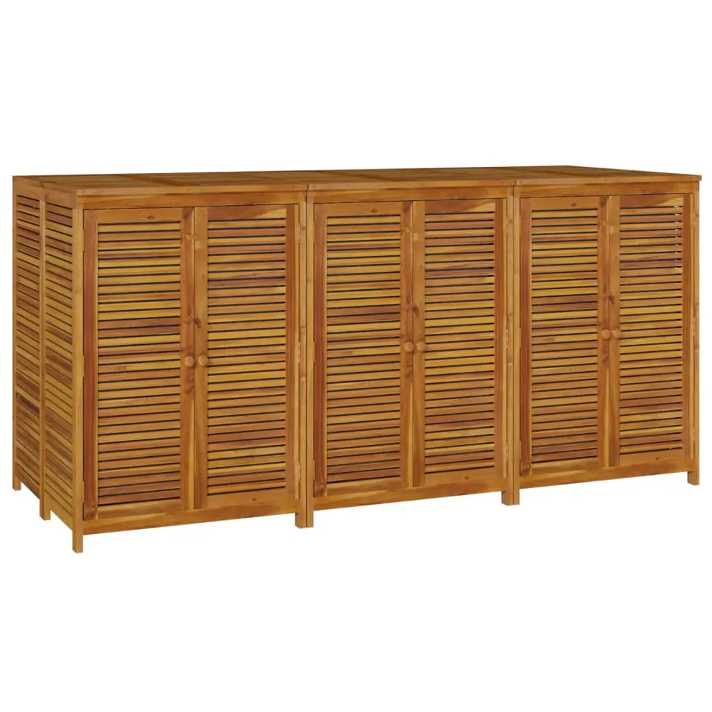 Patio Storage Box Outdoor Lockable Storage Tool Chest Solid Wood Acacia