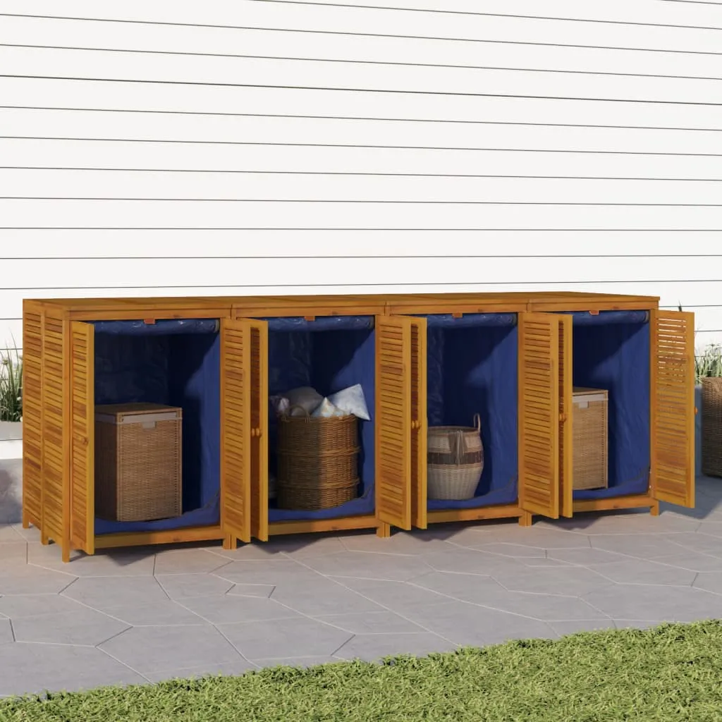Patio Storage Box Outdoor Lockable Storage Tool Chest Solid Wood Acacia