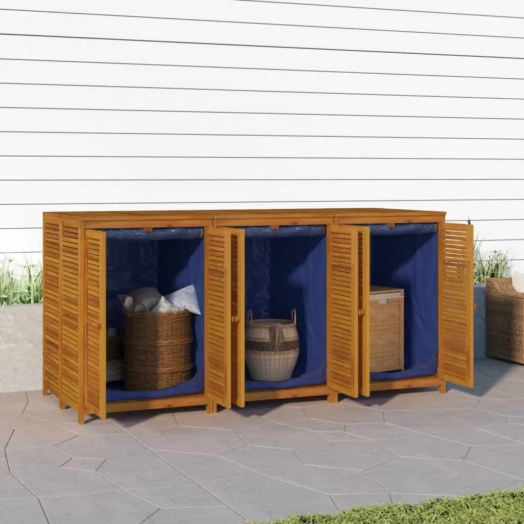 Patio Storage Box Outdoor Lockable Storage Tool Chest Solid Wood Acacia