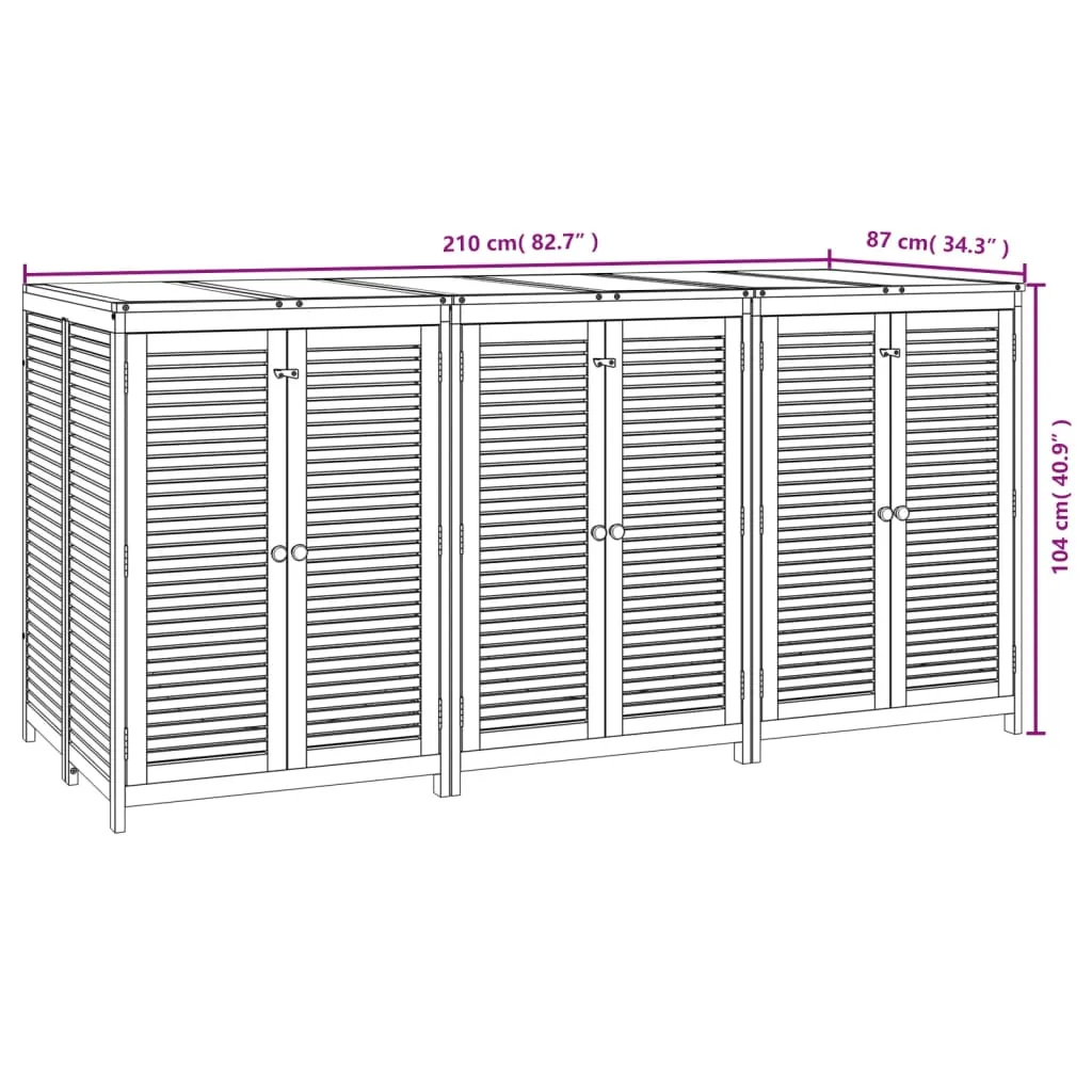 Patio Storage Box Outdoor Lockable Storage Tool Chest Solid Wood Acacia