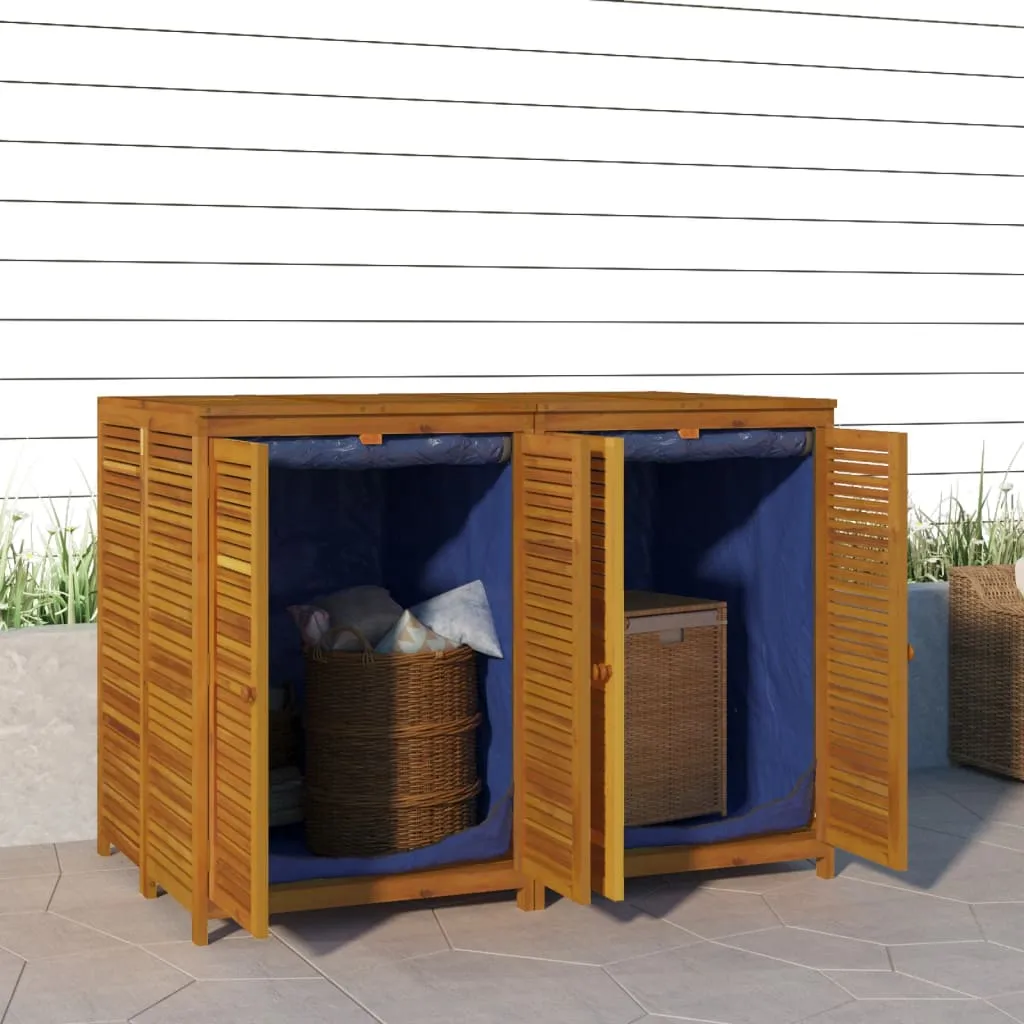 Patio Storage Box Outdoor Lockable Storage Tool Chest Solid Wood Acacia