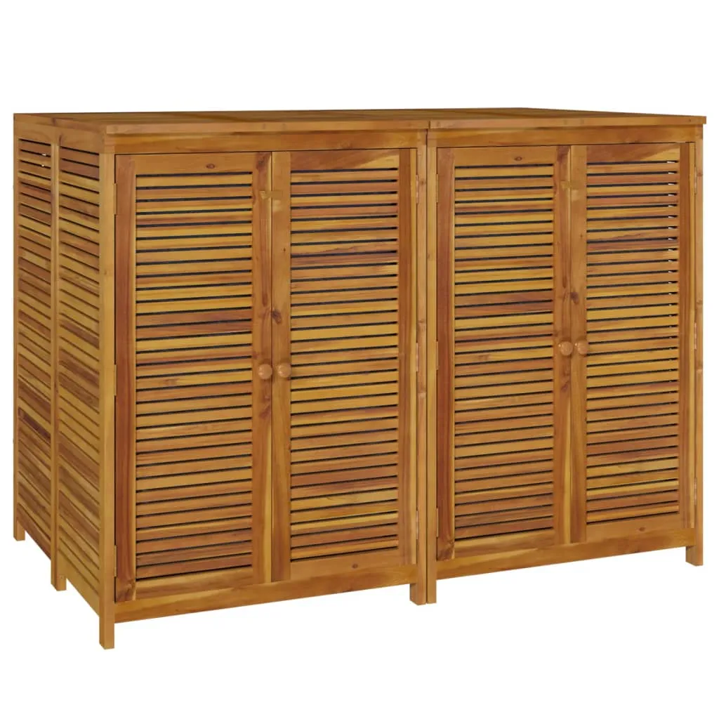 Patio Storage Box Outdoor Lockable Storage Tool Chest Solid Wood Acacia
