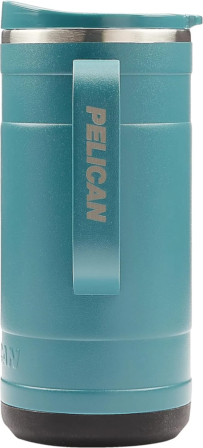 Pelican Hydration Pelican Ridge™ 18 oz Vacuum Insulated Tumbler - Recycled Stainless Steel Double Wall Travel with Dual Lid, Powder Coated Insulated Coffee Mug For Hot Cold Drinks Lagoon