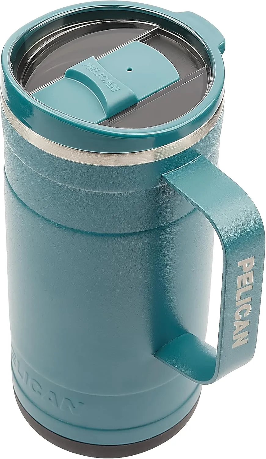 Pelican Hydration Pelican Ridge™ 18 oz Vacuum Insulated Tumbler - Recycled Stainless Steel Double Wall Travel with Dual Lid, Powder Coated Insulated Coffee Mug For Hot Cold Drinks Lagoon