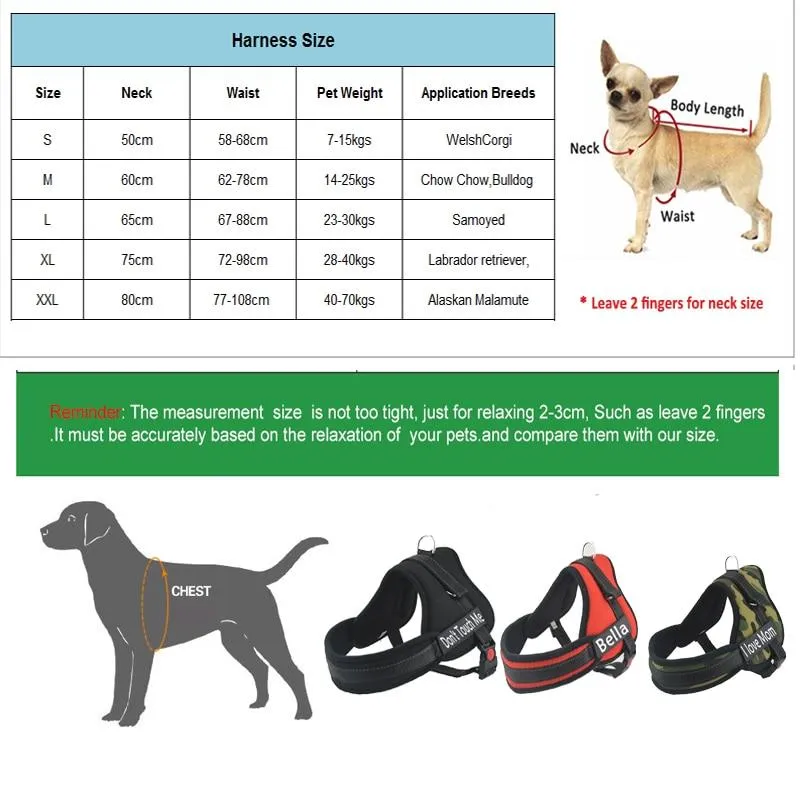 PERSONALIZED CUSTOM DOG HARNESS
