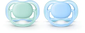 Philips Avent Ultra Air Pacifier, 0-6 months, blue/green, 2 pack, SCF244/20