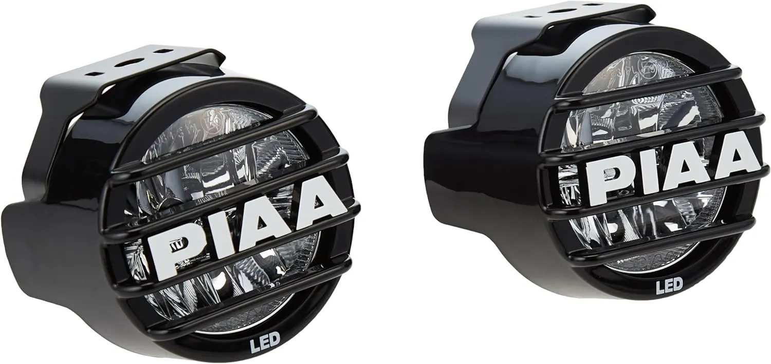 Piaa 5370 White 3.5-Inch SAE Compliant LED Fog Lamp Kit with Wiring Harness and Relay and Switch, Pack of 2
