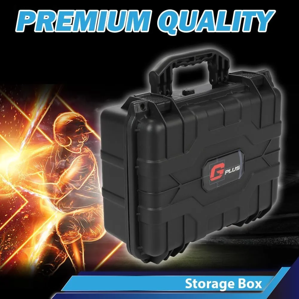PIT66 Graded Card Storage Box, Trading Card Storage Box, Compatible With BGS PSA SGC FGS Graded Sports Trading Cards More than 40pcs, Impact Absorbing Foam Slots, Includes Padlock, Black