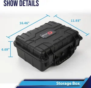 PIT66 Graded Card Storage Box, Trading Card Storage Box, Compatible With BGS PSA SGC FGS Graded Sports Trading Cards More than 40pcs, Impact Absorbing Foam Slots, Includes Padlock, Black