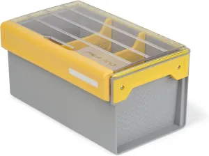 Plano EDGE Premium Plastics and Bulk Tackle Utility Box, Clear and Yellow, Rust-Resistant, Waterproof Bulk Premium Storage Organizer for Plastic Tackle