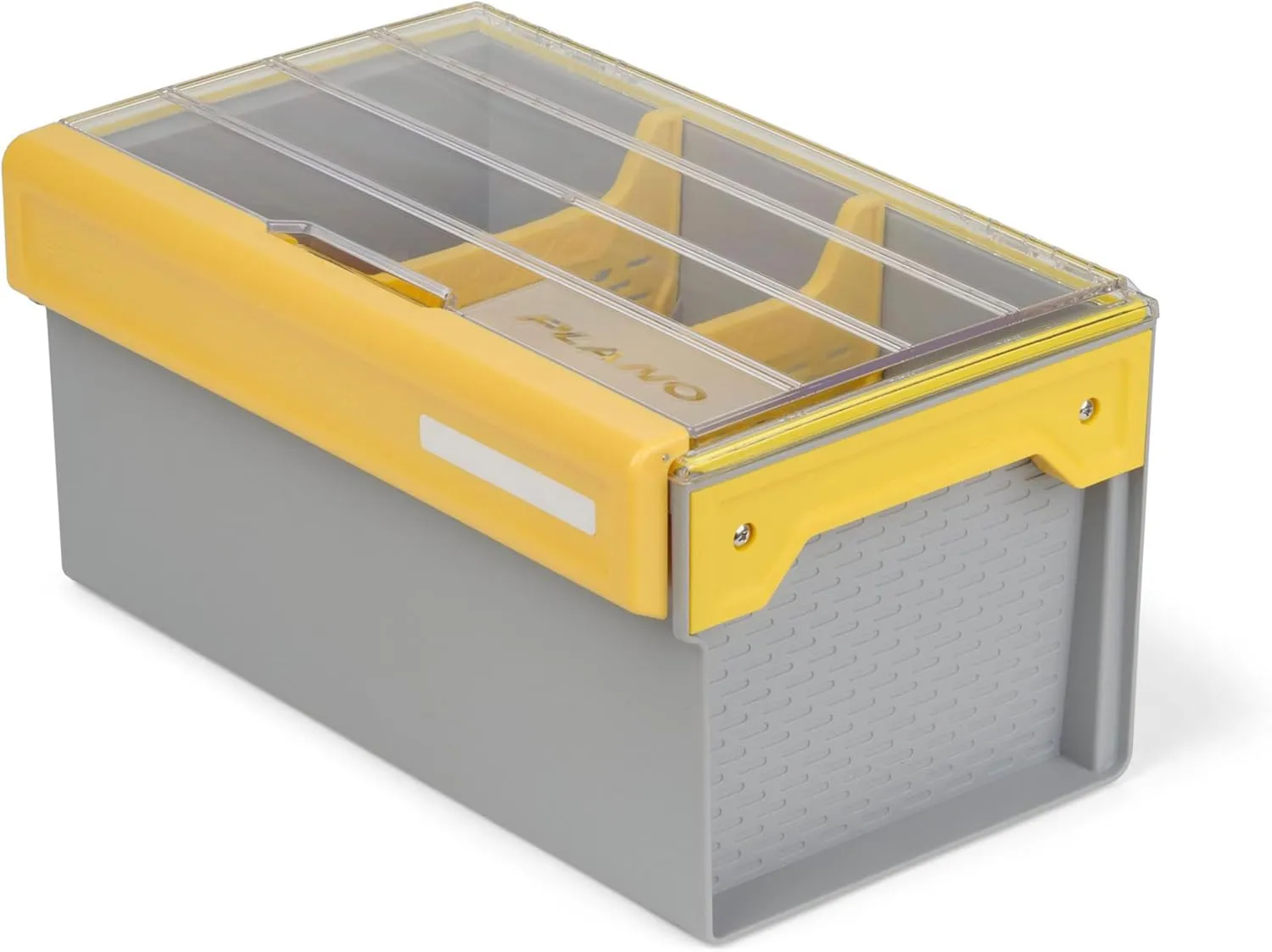 Plano EDGE Premium Plastics and Bulk Tackle Utility Box, Clear and Yellow, Rust-Resistant, Waterproof Bulk Premium Storage Organizer for Plastic Tackle