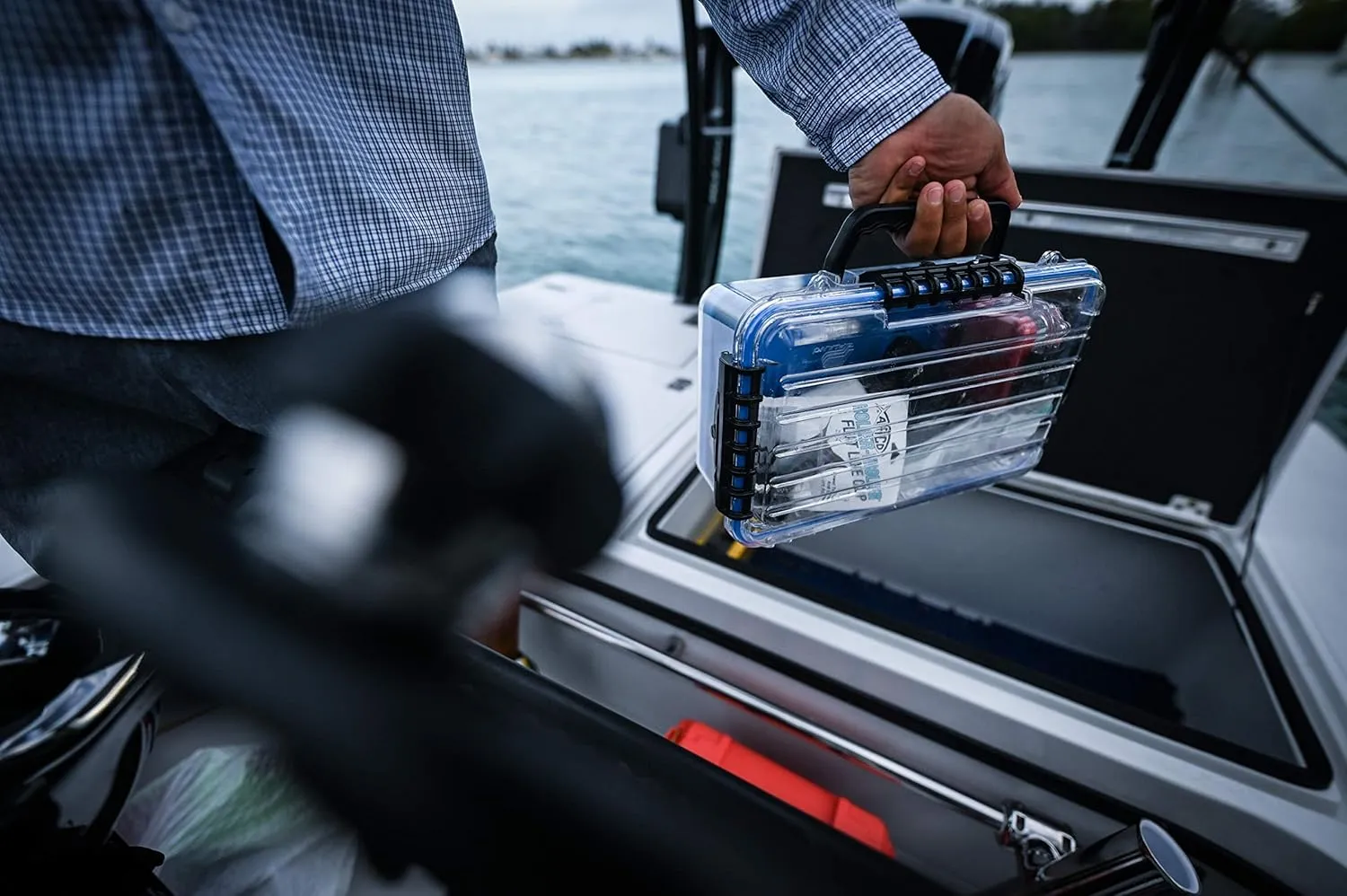 Plano Guide Series 3700 Field Box Waterproof Case, Blue, Large, Waterproof Dry Box with Wrist Strap for Boat, Kayak, and Camping, Outdoor Gear Storage, One Size